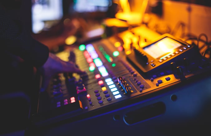 Sound board closeup