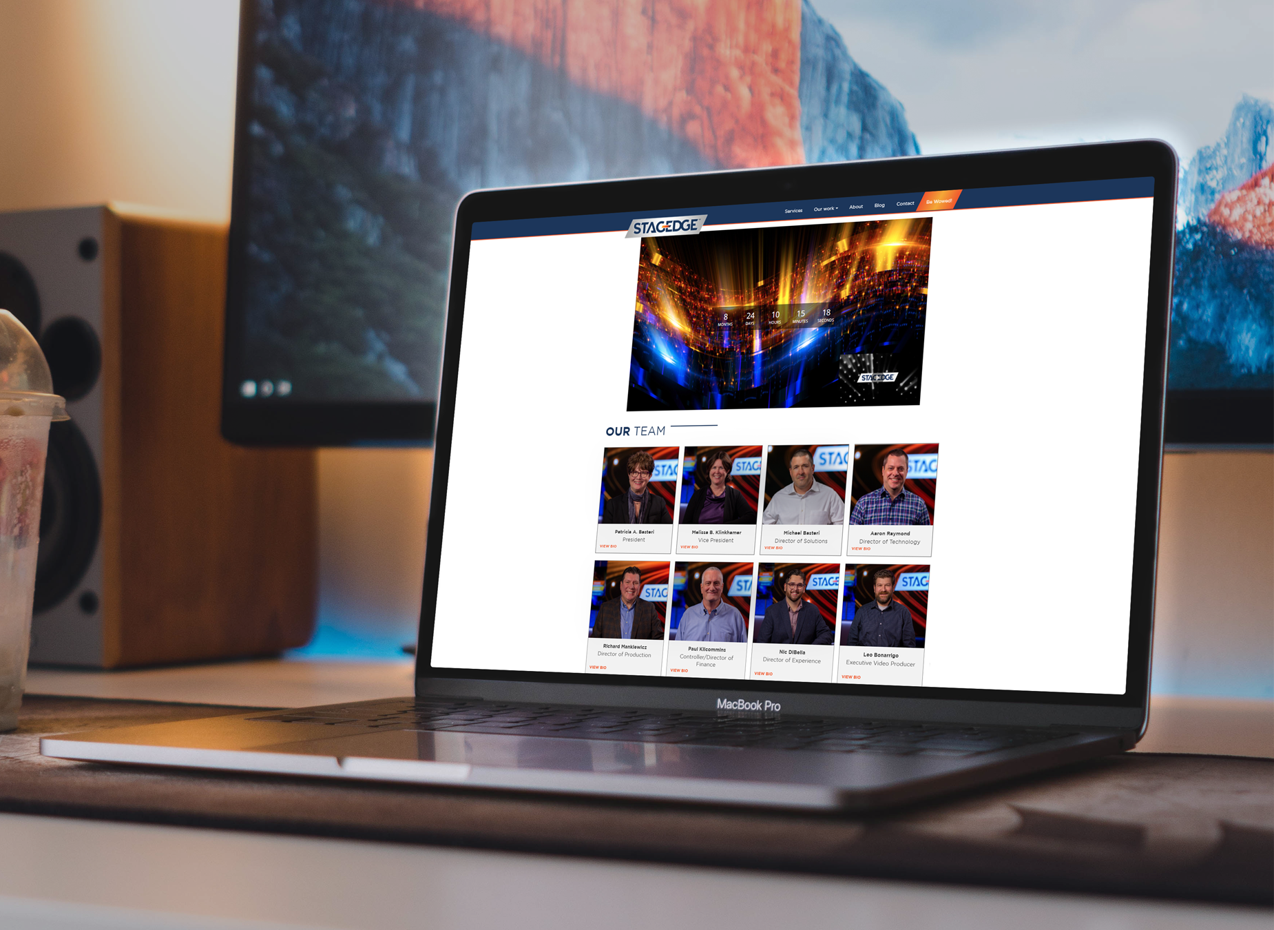 Macbook Mockup on Table - In-page Experience