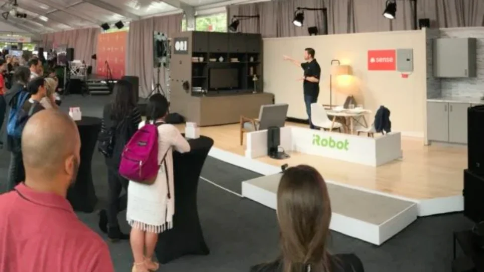 iRobot exhibit and audience engagement space at HubWeek in Boston